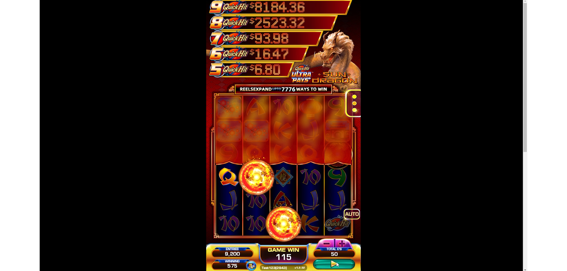 Quick Hit Ultra Pays Sun Dragon 1